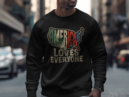 America Loves Everyone Graphic Sweatshirt product type