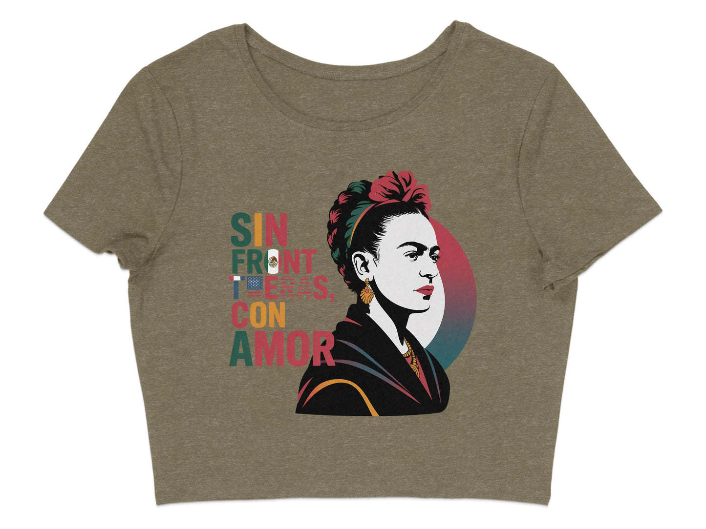 Sin Fronteras Con Amor Graphic Crop Top product type