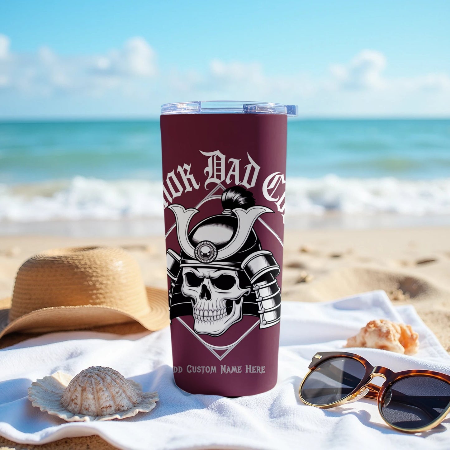 Samurai Skull Custom Name Insulated Tumbler product