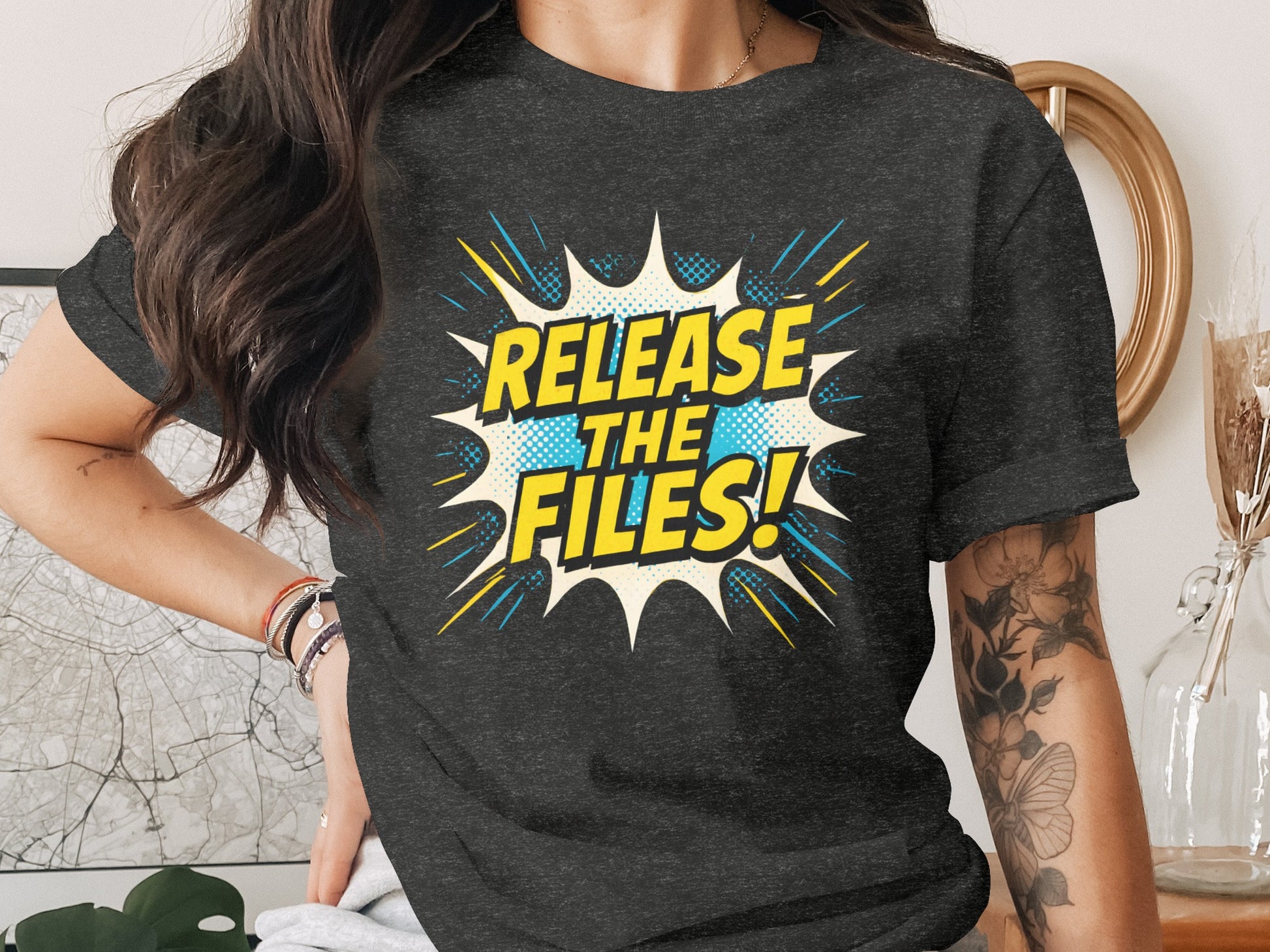 Release The Files Text Graphic Art T-Shirt product