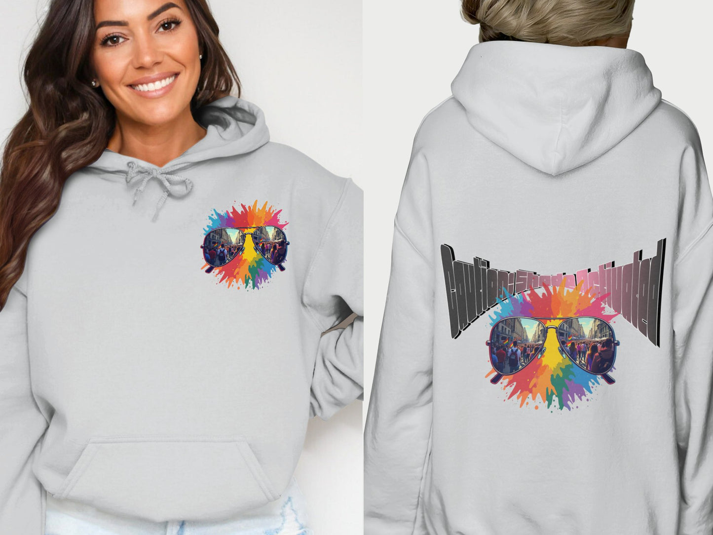 Colorful Sunglasses Graphic Unisex Hoodie product
