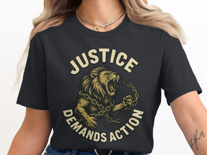 Justice Demands Action Lion Graphic T-Shirt product
