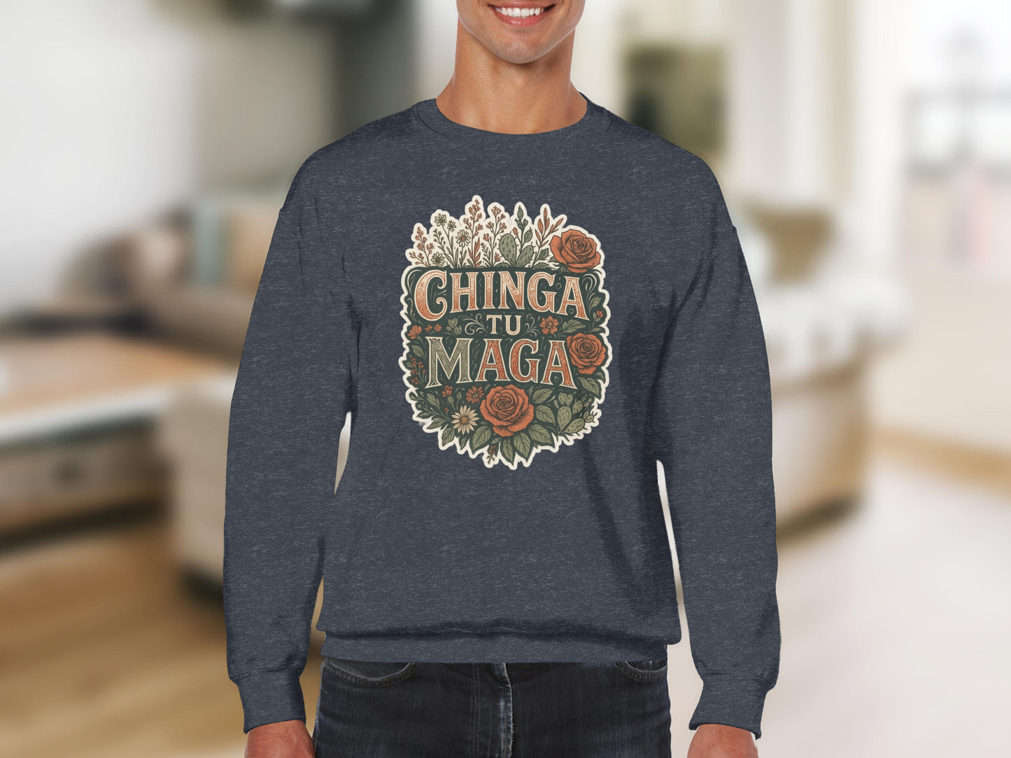 Chinga Tu Maga Graphic Sweatshirt Stylish Clothing product