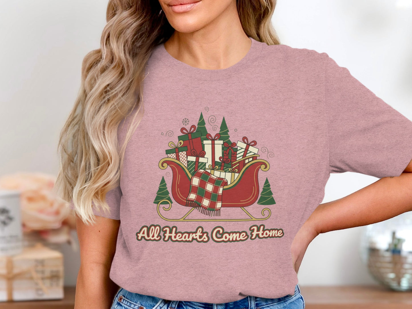 All Hearts Come Home Christmas Graphic Tee