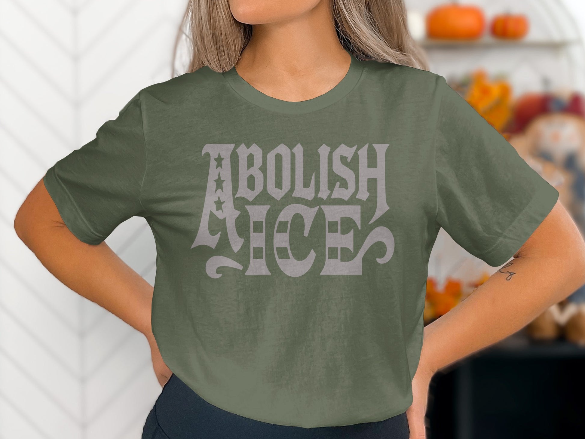 Abolish ICE Graphic Statement T-Shirt Ideal for Activists