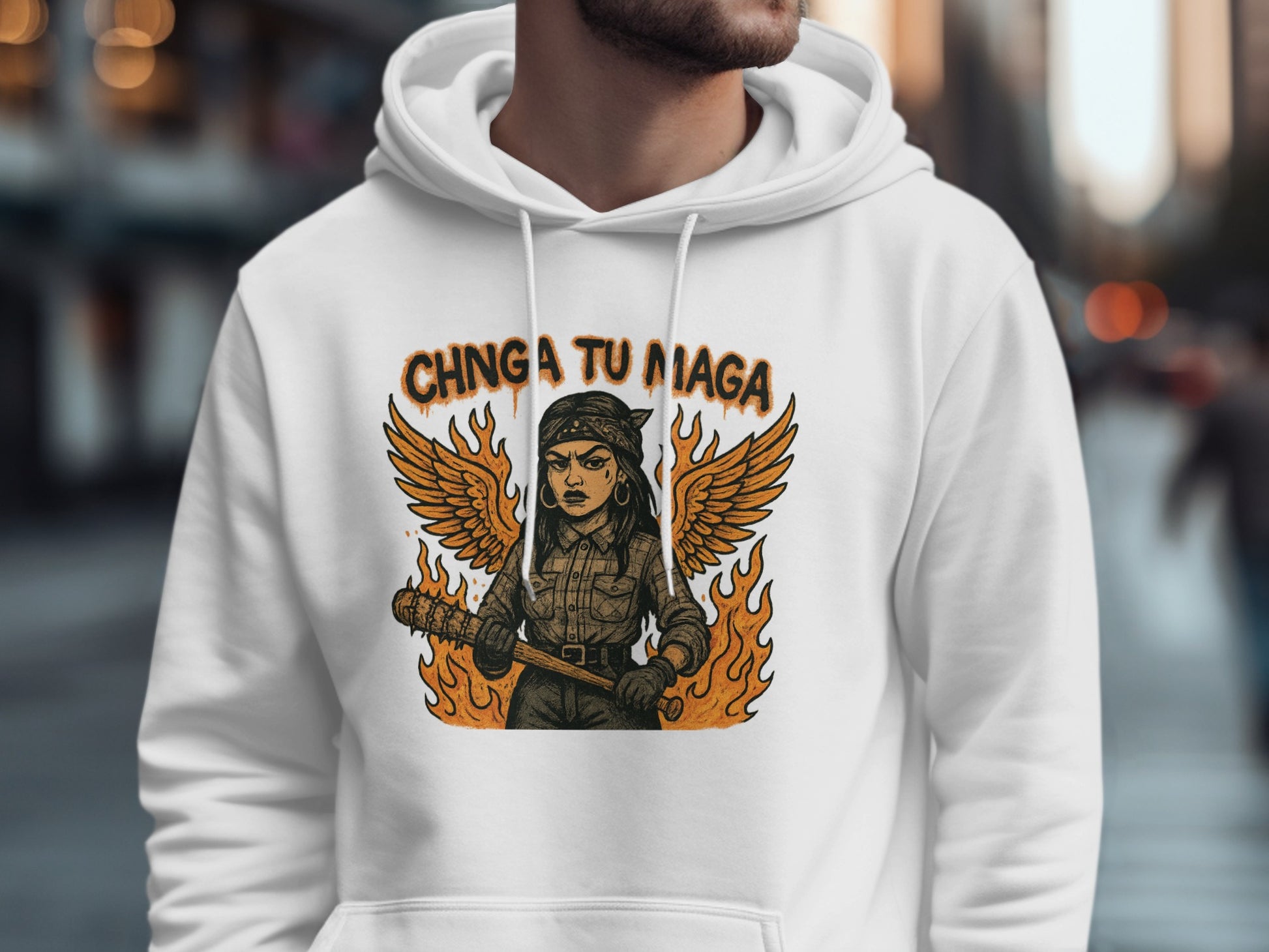 CHINGA TU MAGA Vintage Style Graphic Hoodie product