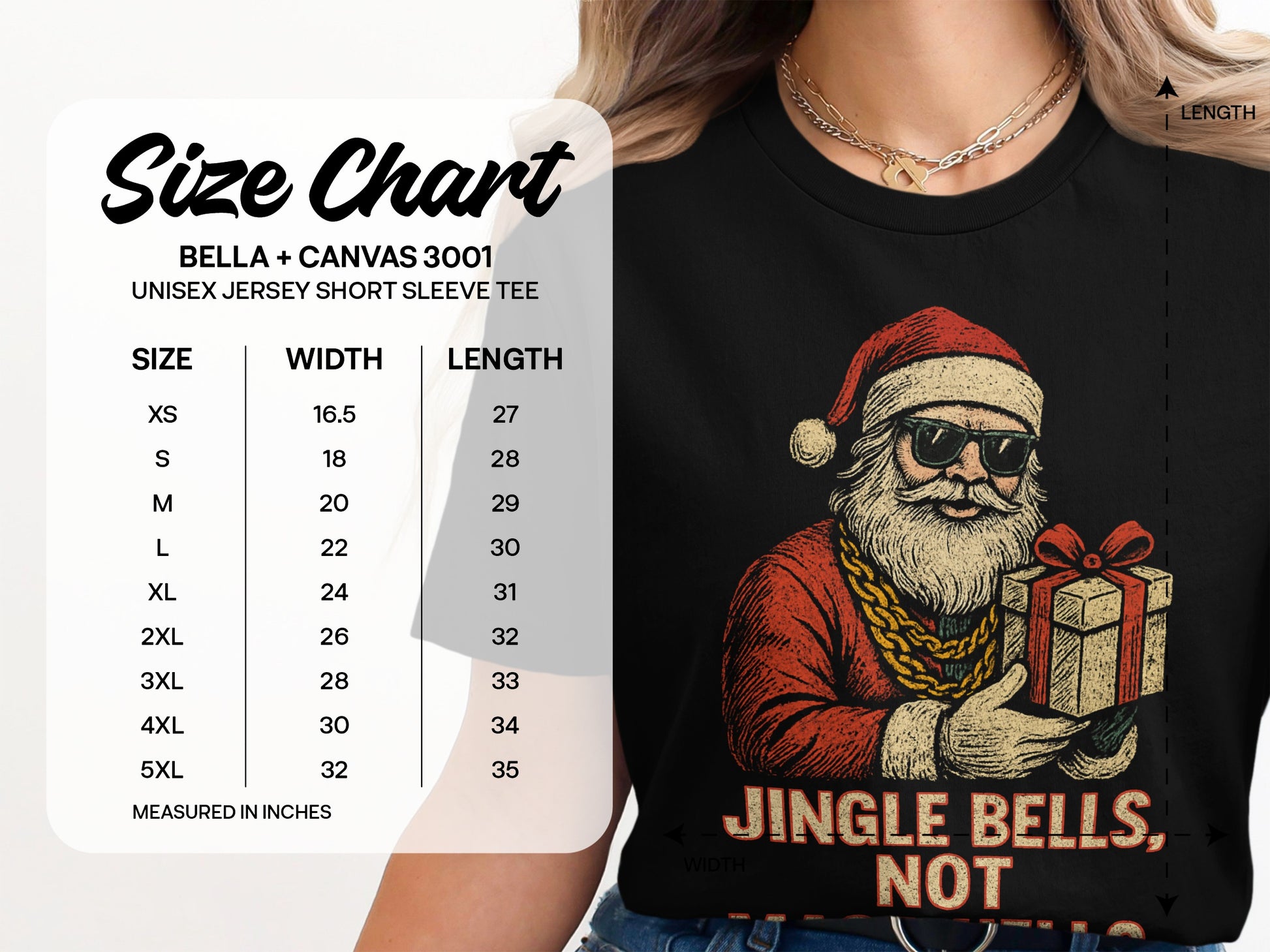 Jingle Bells Not Santa with Gift Box Short Sleeve Tee