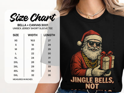 Jingle Bells Not Santa with Gift Box Short Sleeve Tee