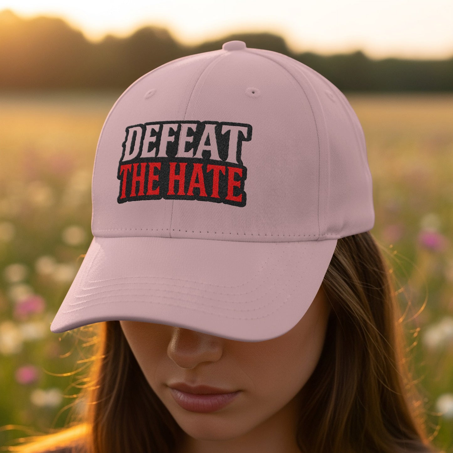 Defeat the Hate Statement Cap Stylish Hat product type