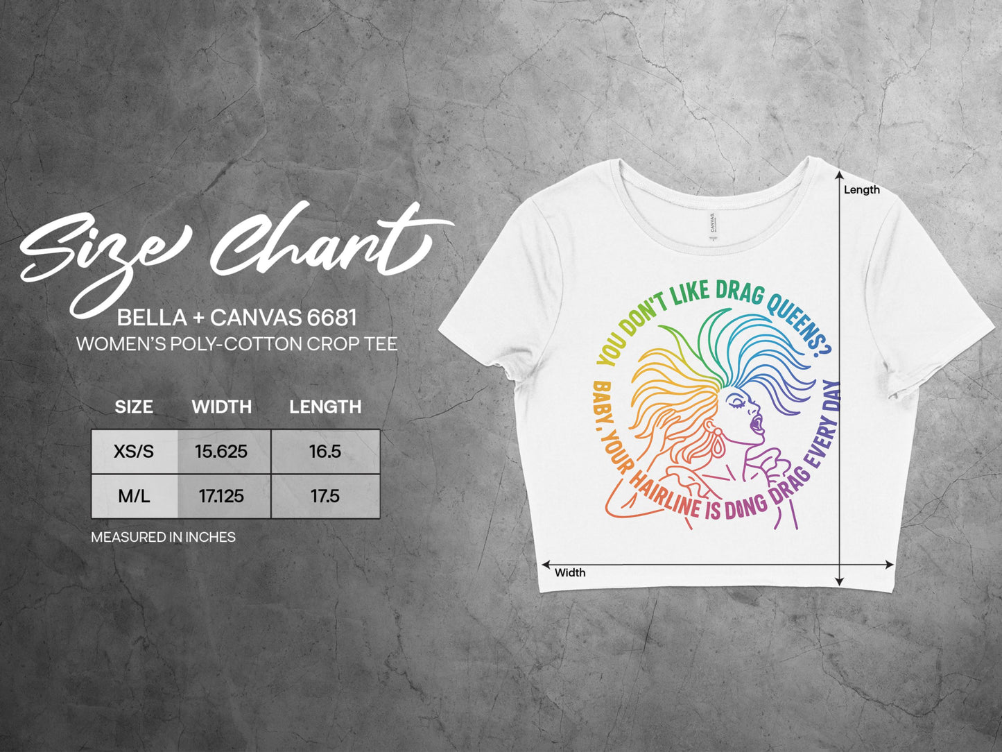 You Don't Like Drag Queens Hairline Crop Tee product type