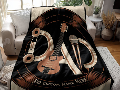 Personalized Musical Instruments Design Blanket product type