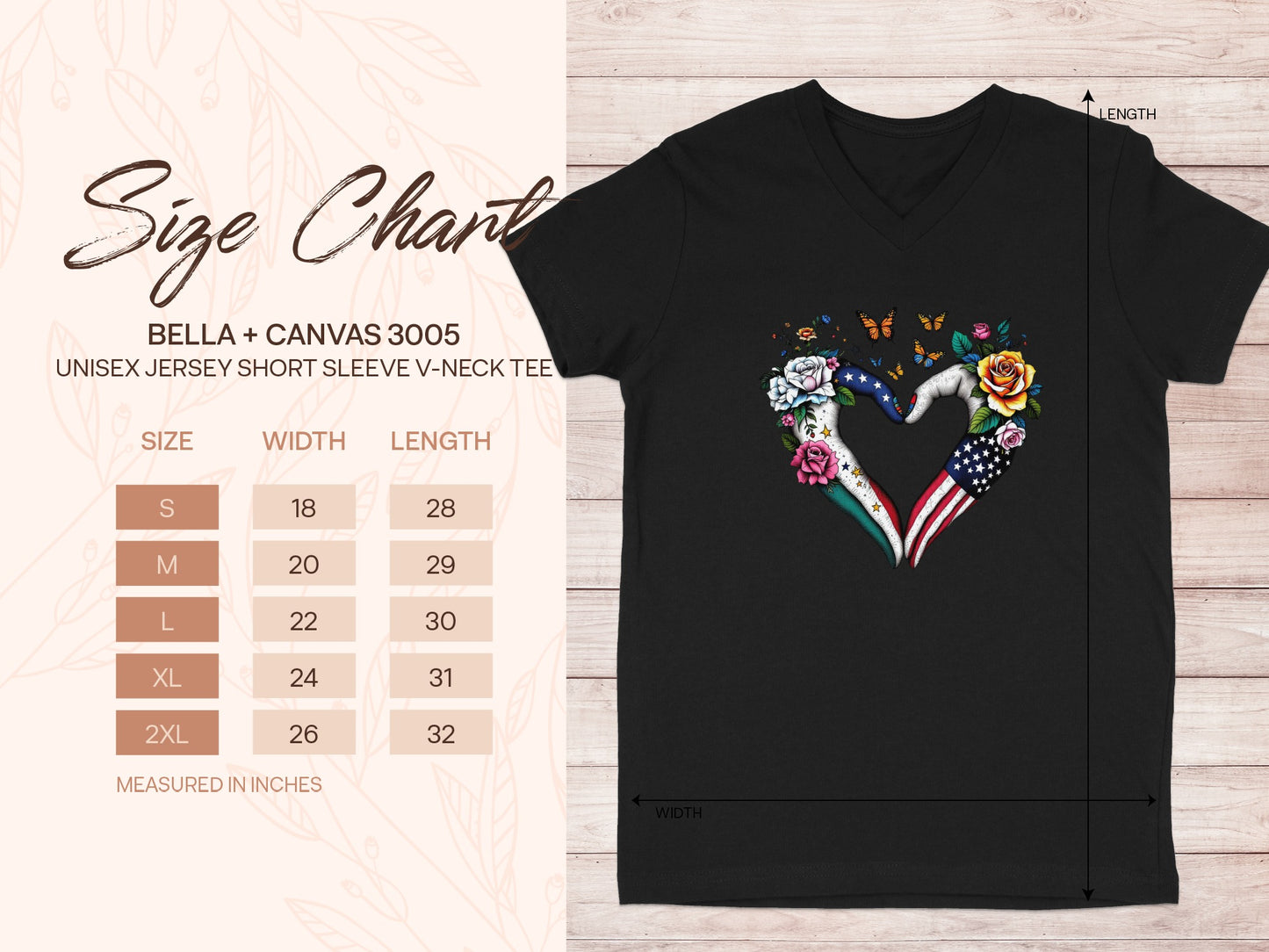 Colorful Heart Graphic American Flag V-Neck Tee product