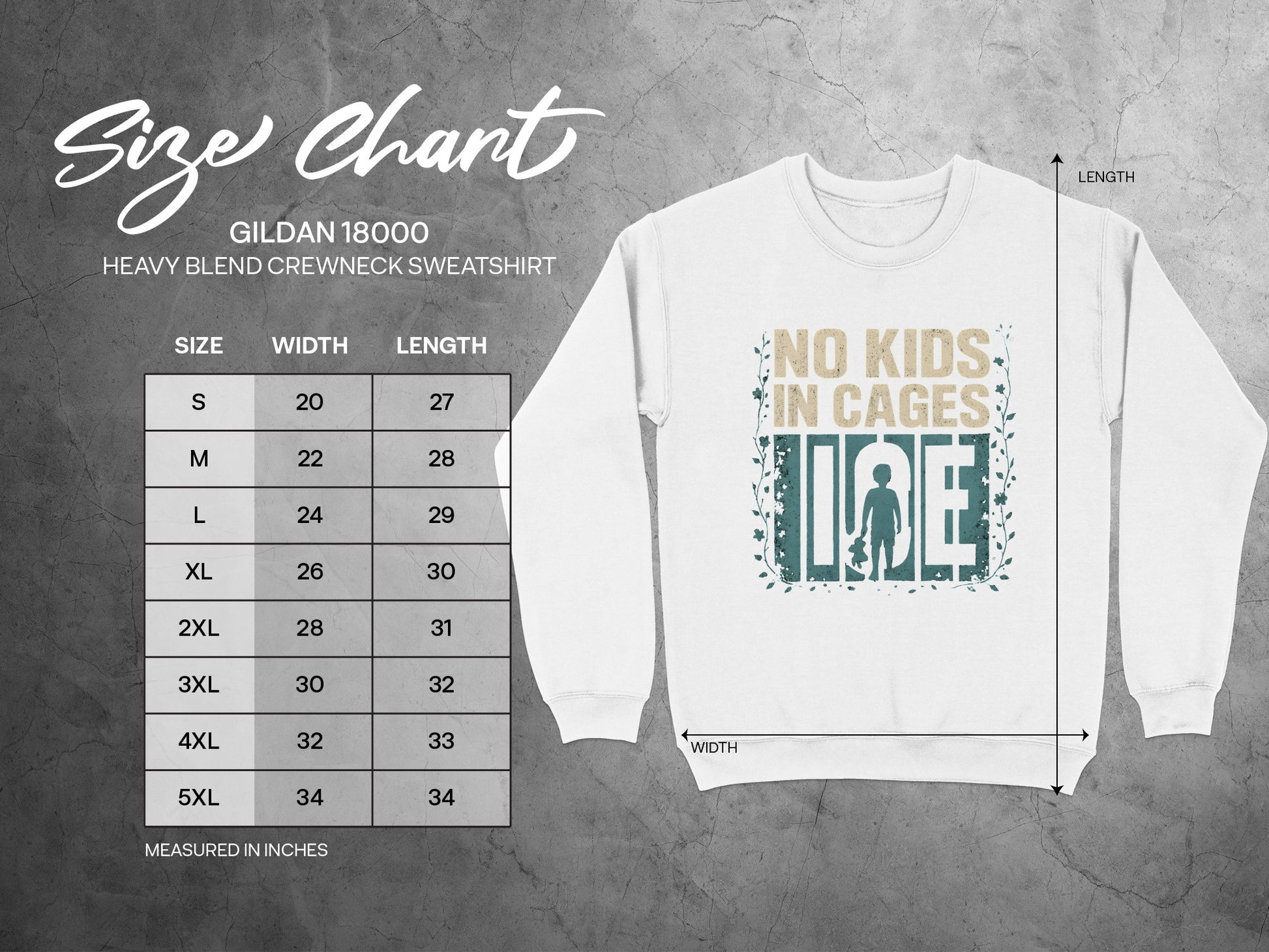 No Kids in Cages Heavy Blend Crewneck Sweatshirt product type