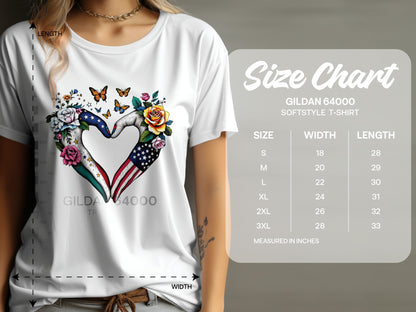 Gildan 64000 Softstyle Heart Design T-Shirt product type