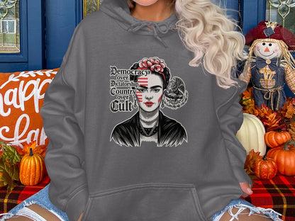 Frida Kahlo Democracy Dictatorship Women's Hoodie product