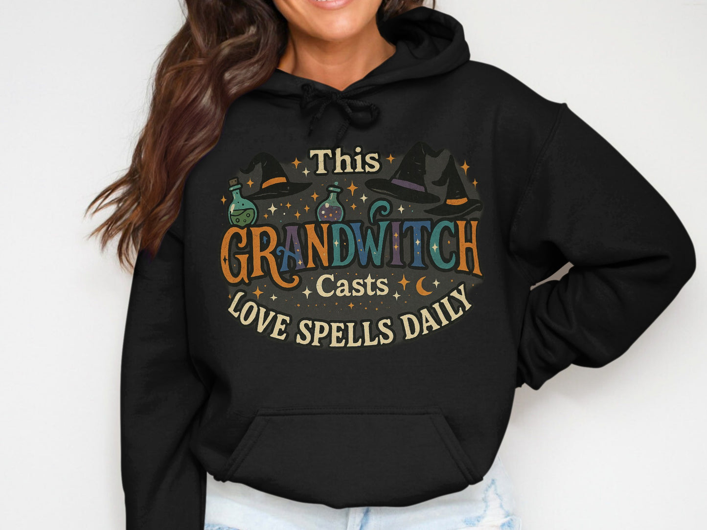 This Grandwitch Casts Love Spells Daily Hoodie product