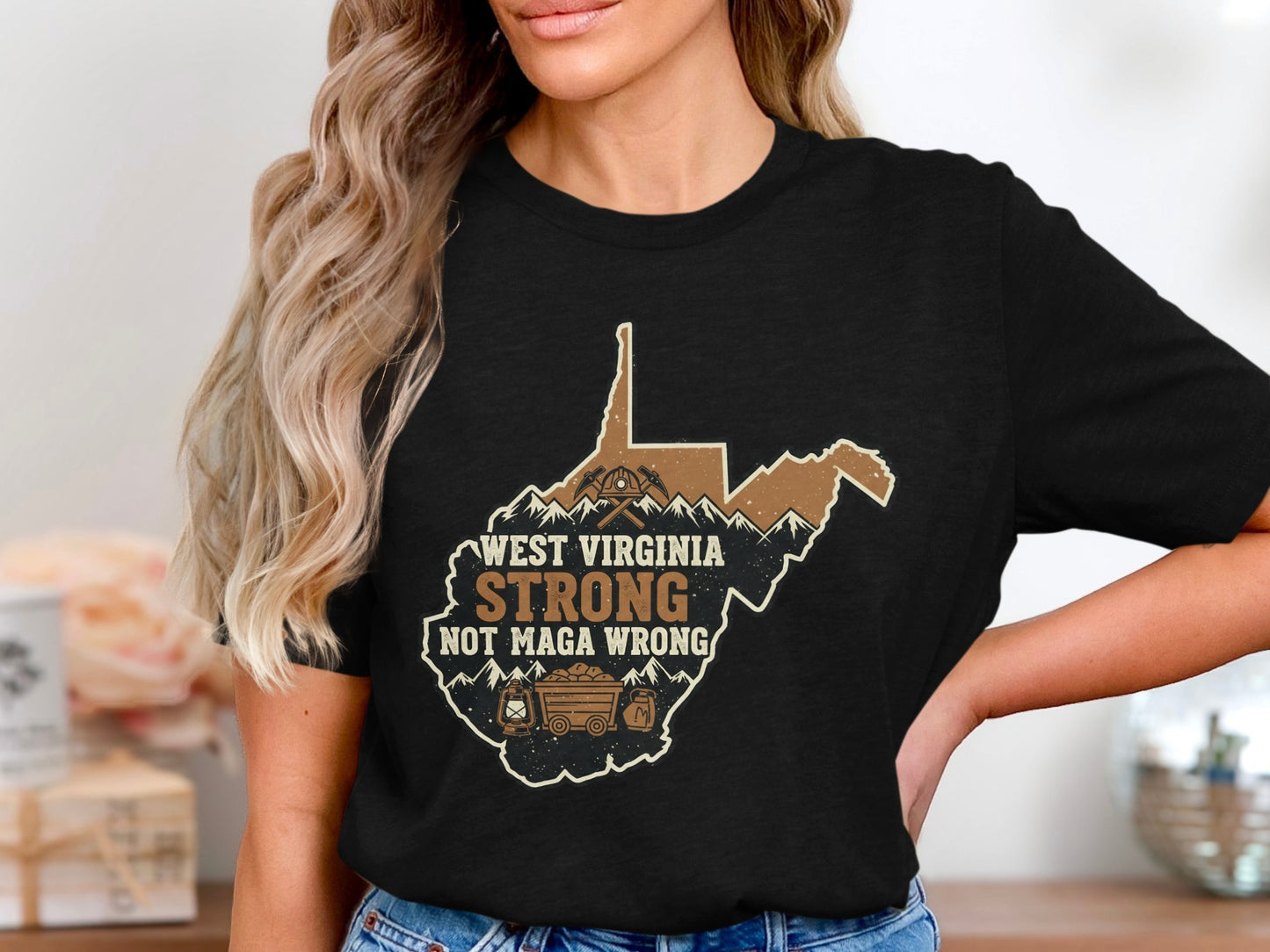 West Virginia Strong Not Maga Wrong Shirt product