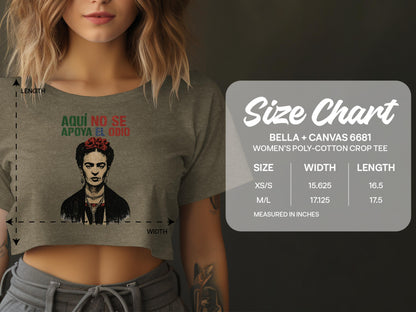 Aquí No Se Apoya El Odio Bella Canvas 6681 crop tee product