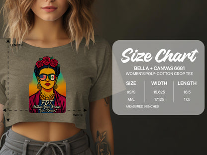 Frida Graphic Bella Canvas Women's Crop Tee product