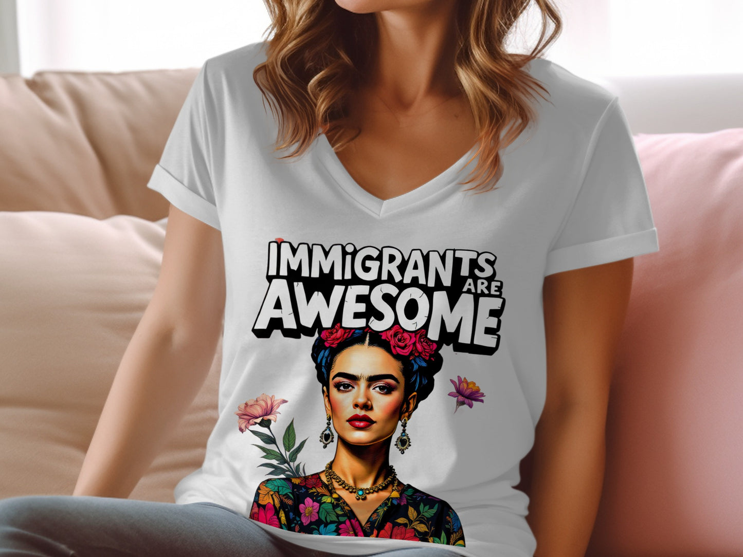 Immigrants Are Awesome Graphic Tee Art Illustrations