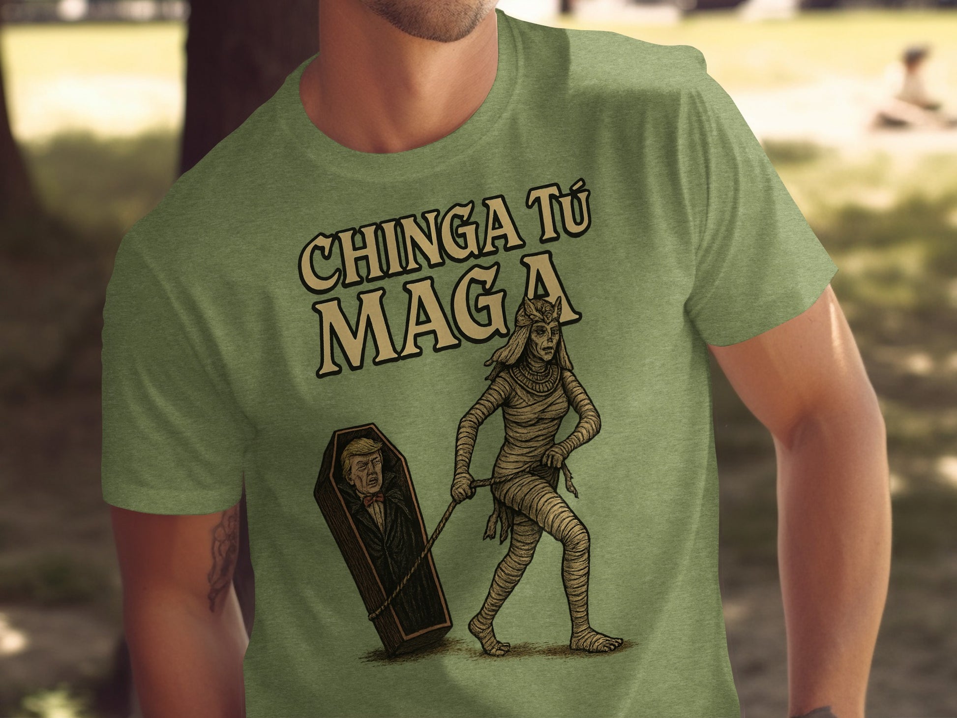 Chinga Tu Maga Graphic Tee Halloween T-shirt product