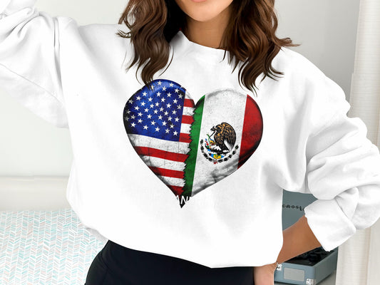 Unique Dual Loyalty Flag Heart Fashion Top product