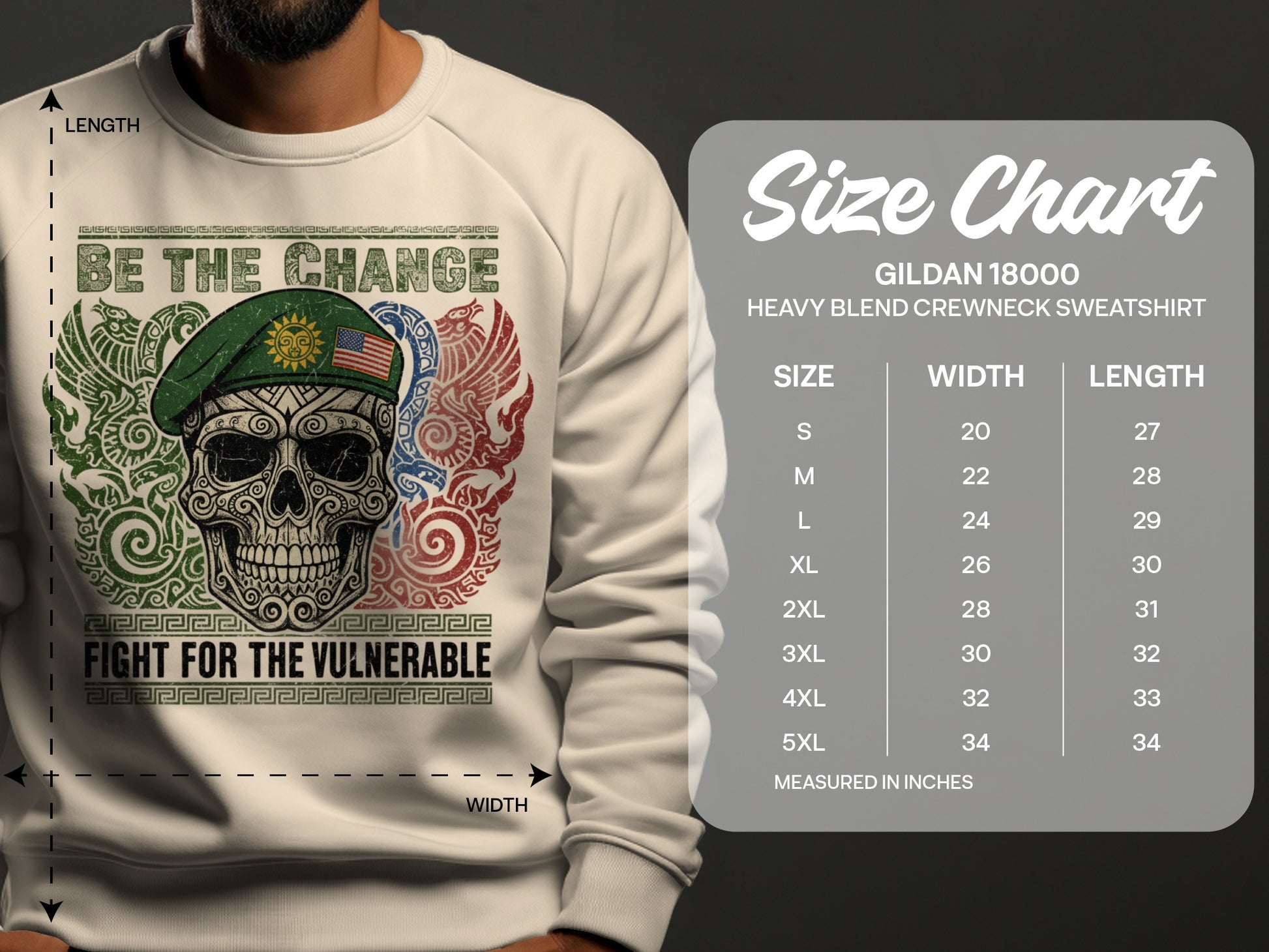 Be the Change Skull Design Sweatshirt product