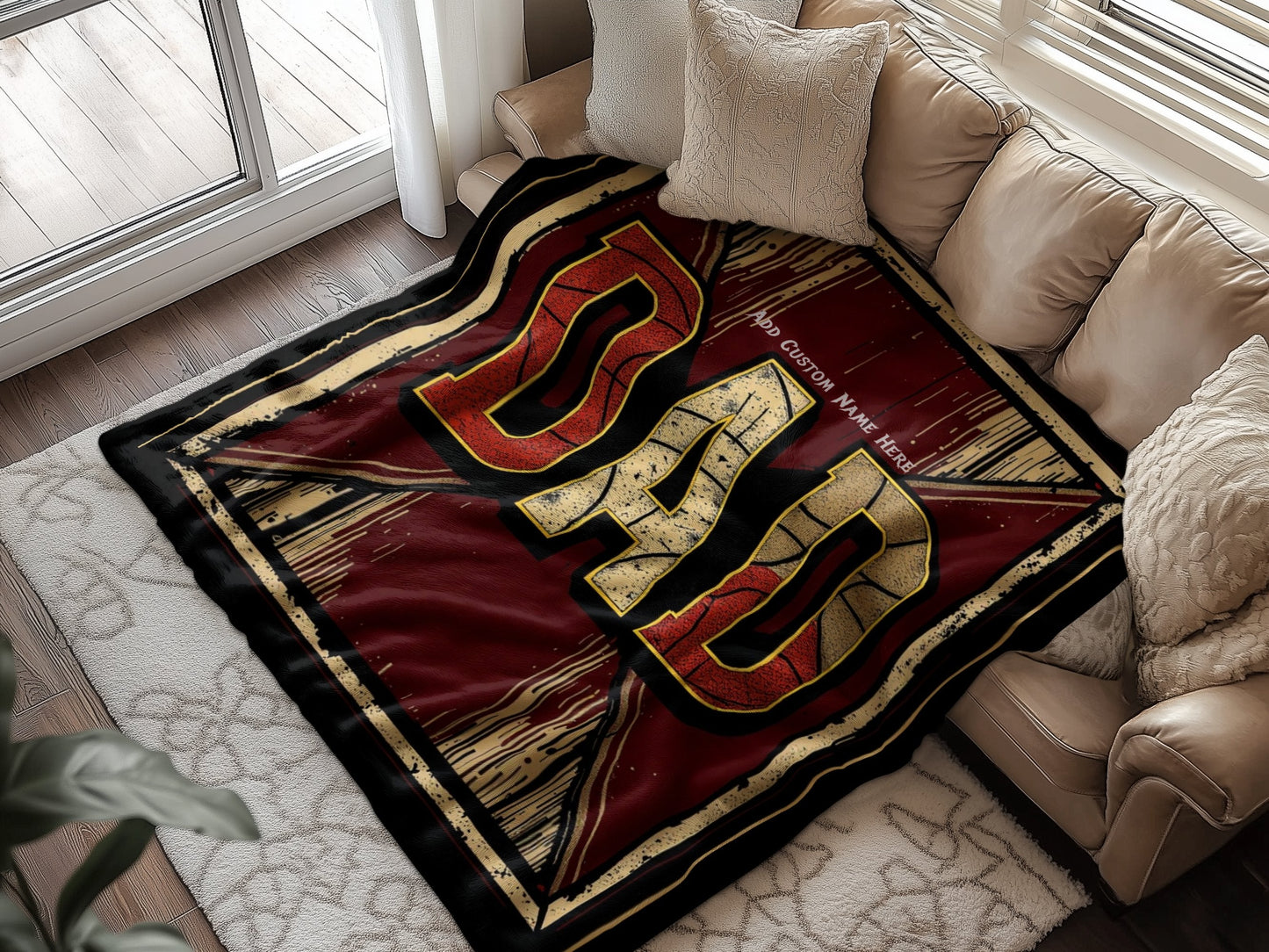 Dad Custom Name Heavy Metal Design Blanket product