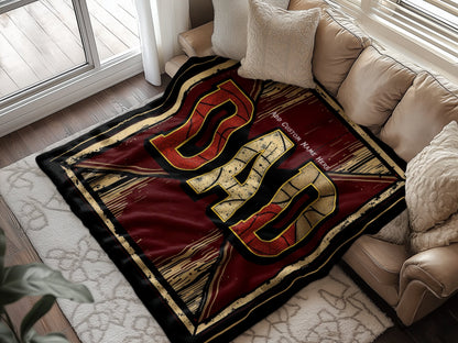 Dad Custom Name Heavy Metal Design Blanket product