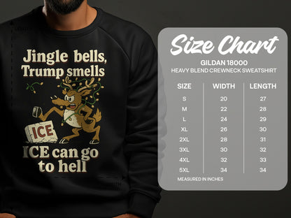 Jingle Bells Trump Smells Reindeer Funny Sweatshirt