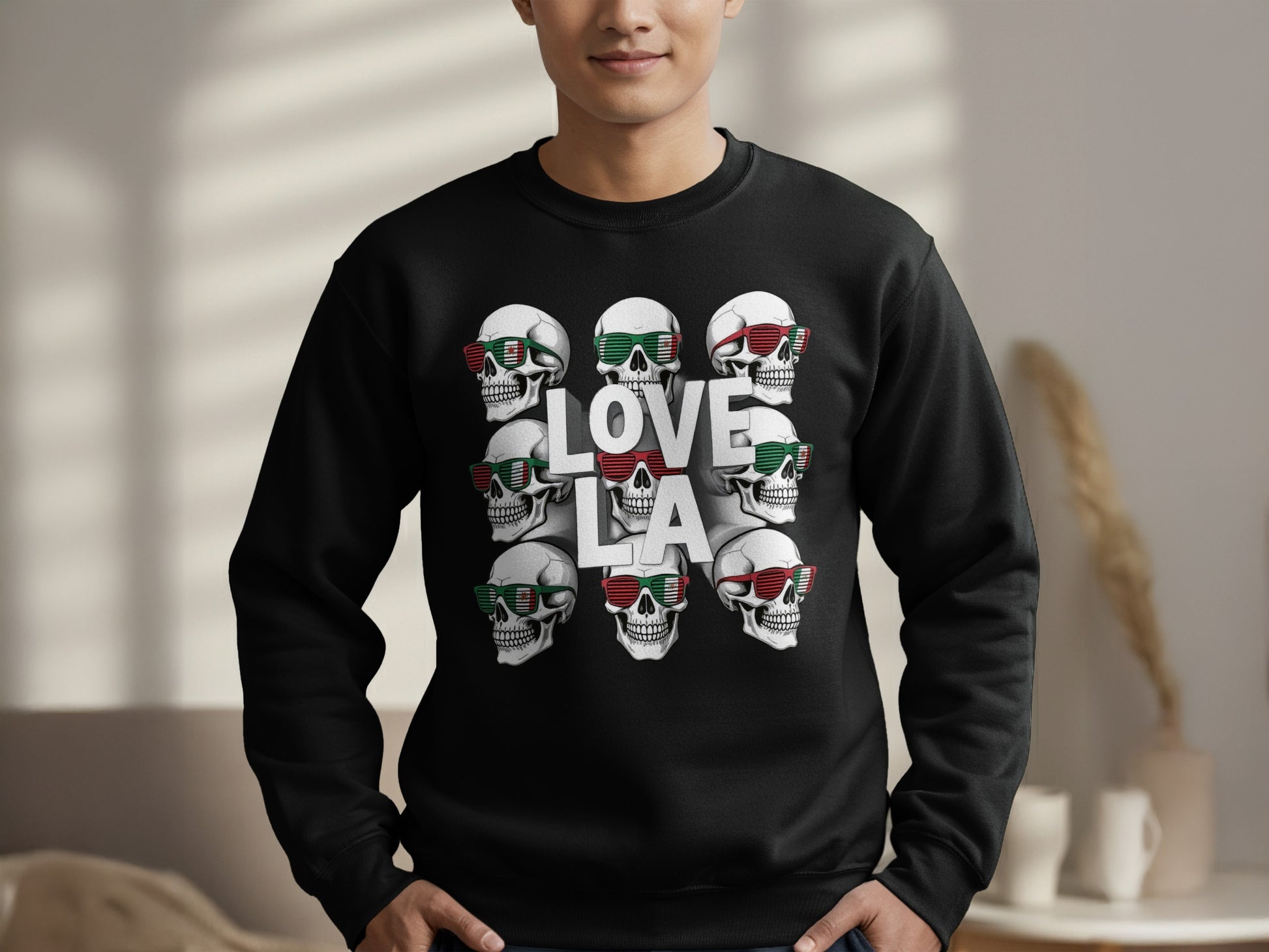 Love LA Skull Pattern Design Sweatshirt product