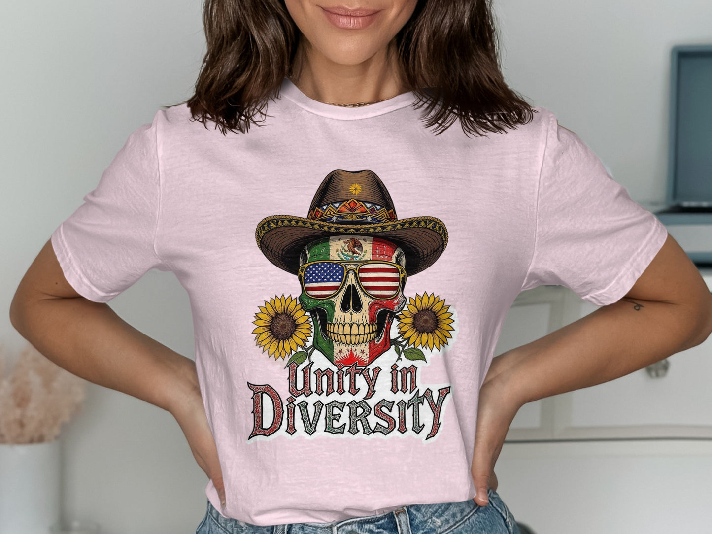Unity in Diversity Skull Graphic Tee product