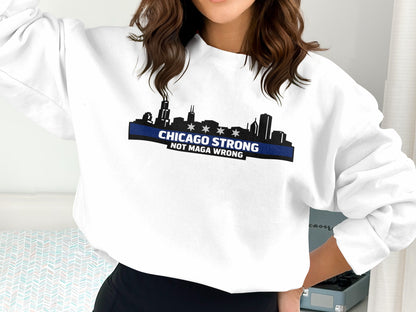Chicago Strong Not Maga Wrong Sweatshirt