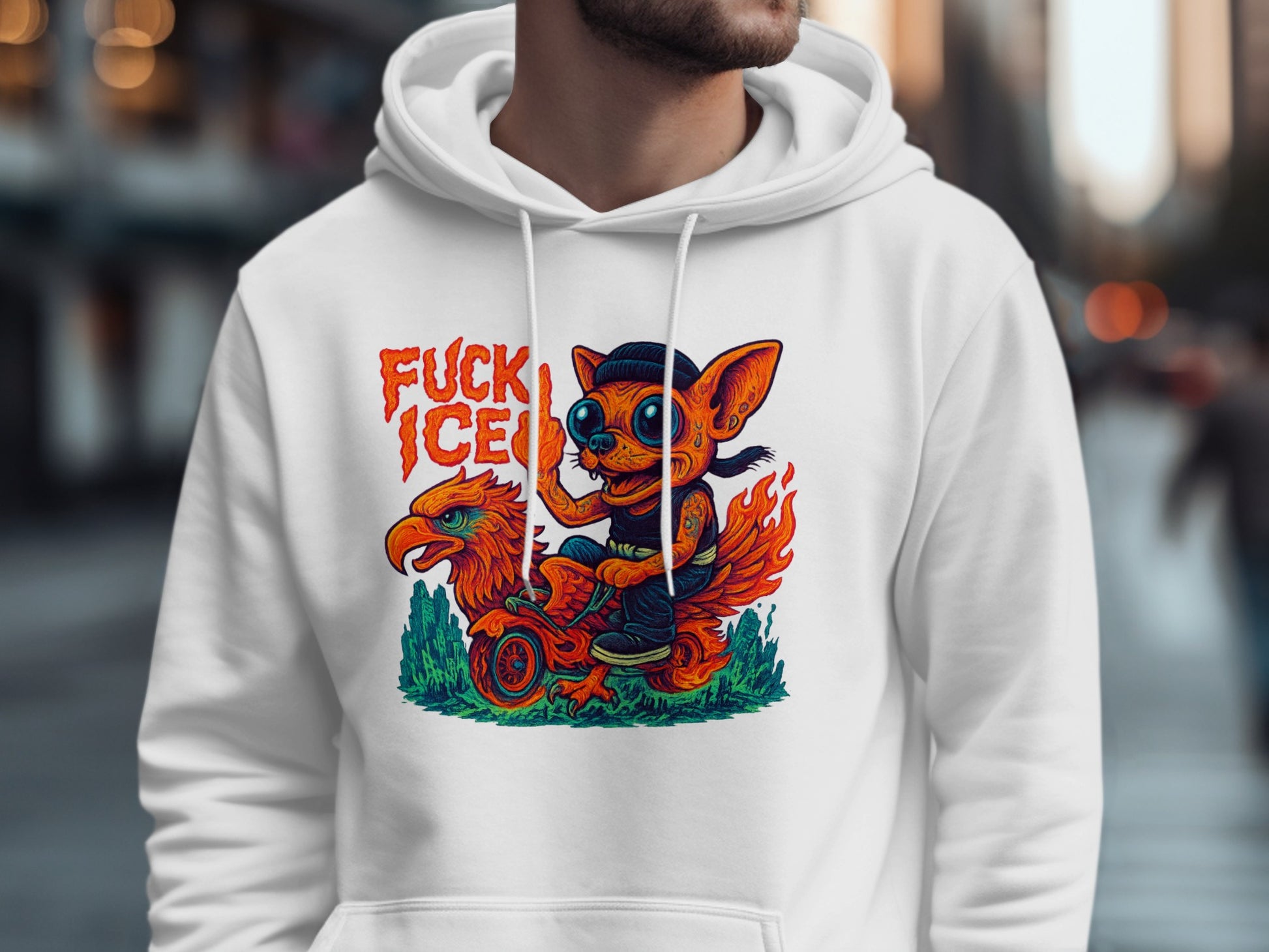 Unique Goblin Riding Bird Graphic Hoodie product