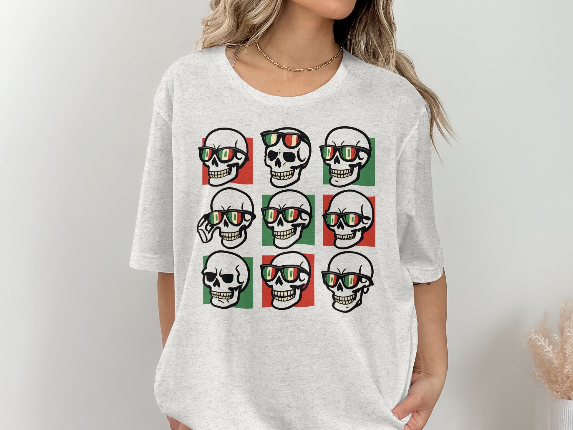 Stylish Skull Cartoon Print Short Sleeve T-Shirt product