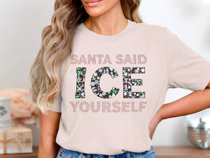 Santa Said Ice Yourself Graphic Tee Product