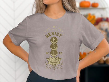 Resist FDT 86 47 Graphic Motivational Tee Shirt