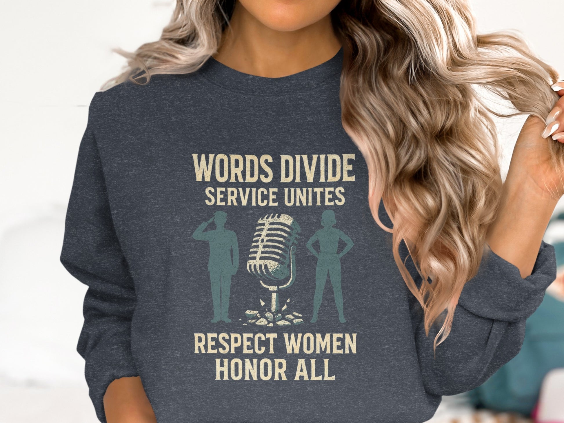 Words Divide Service Unites Respect Women Honor All product type