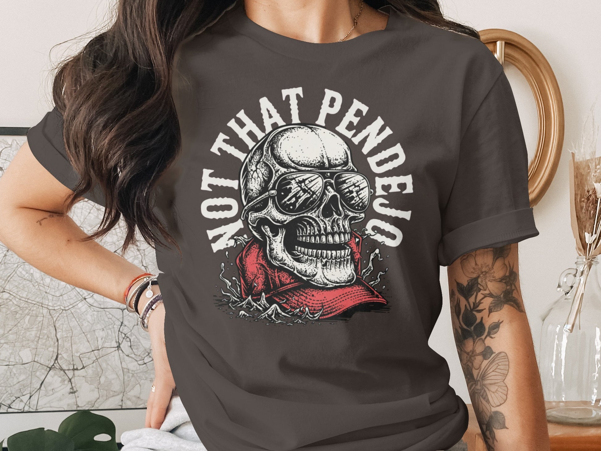 Not That Pendejo Skull Design Sunglasses Hat product type