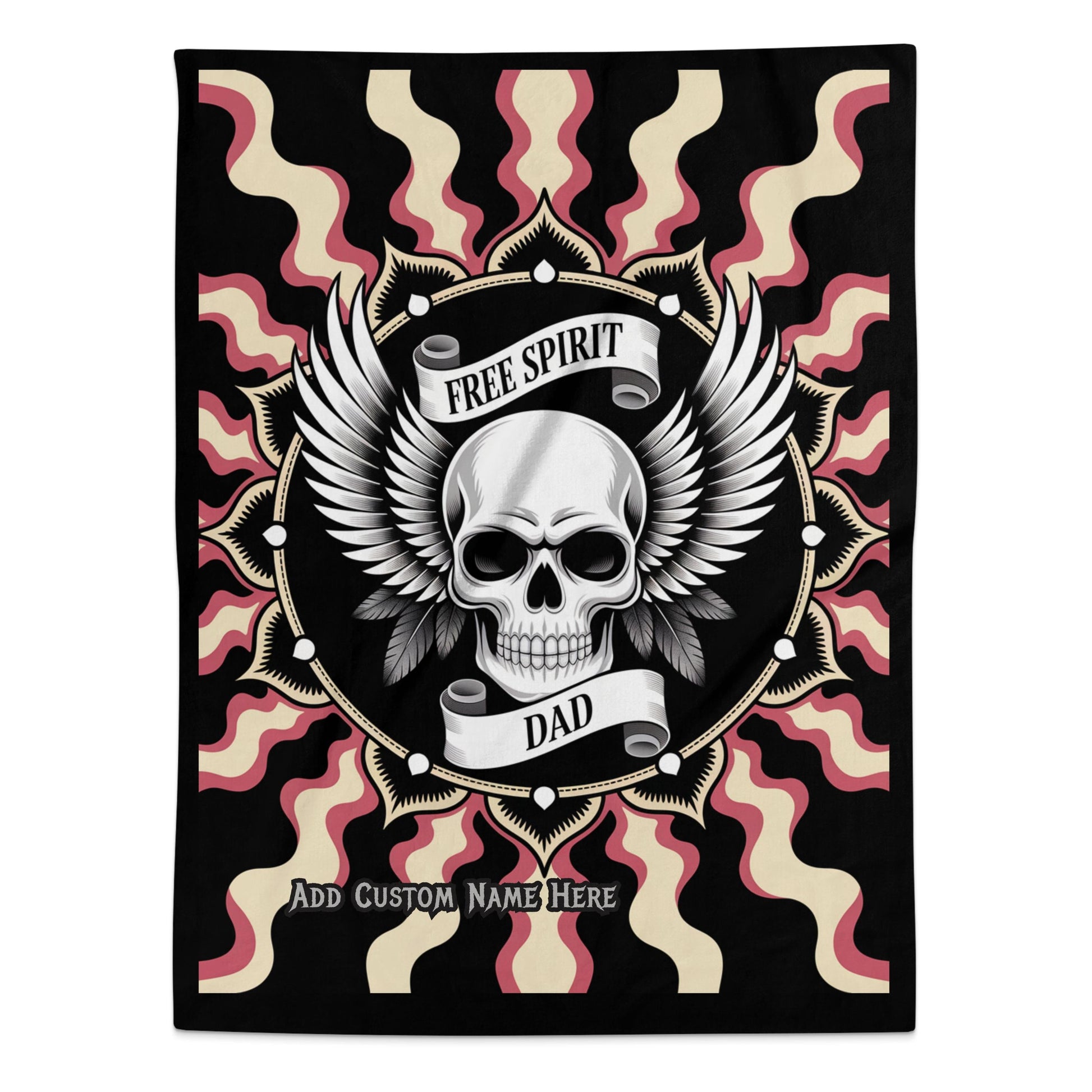 Free Spirit Dad Add Custom Name Fleece Blanket product type