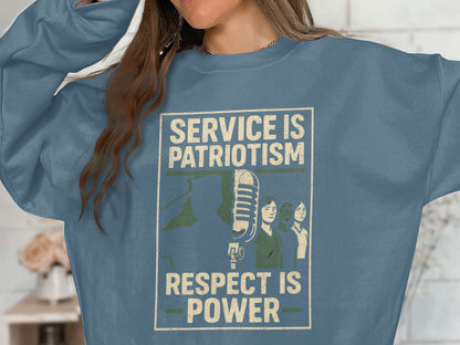 Service is Patriotism Respect is Power Shirt product