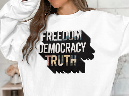 Freedom Democracy Truth Graphic Casual product type