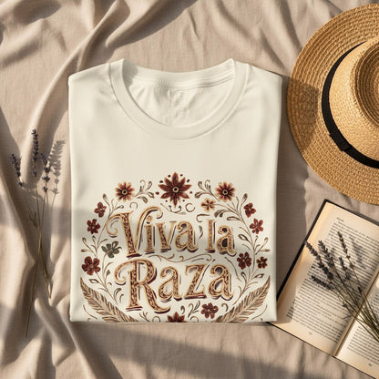 Viva La Raza Floral Design Short Sleeve Shirt product