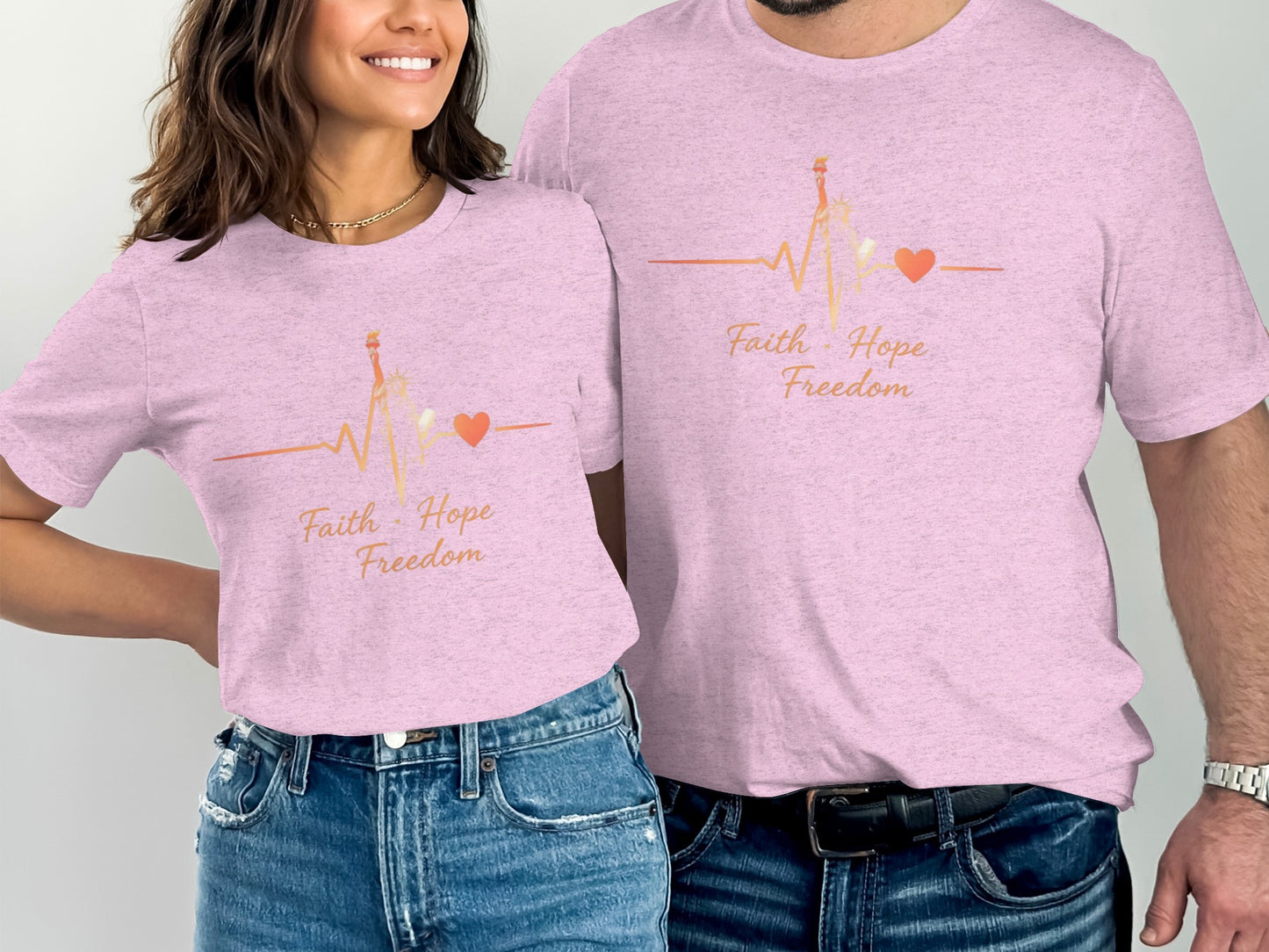 Faith Hope Freedom Statue of Liberty Graphic Tshirt product type
