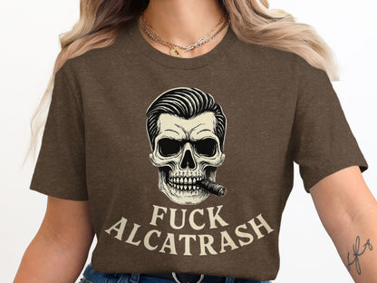 Fuck Alcatrash Skull Graphic Short Sleeve T-Shirt product type