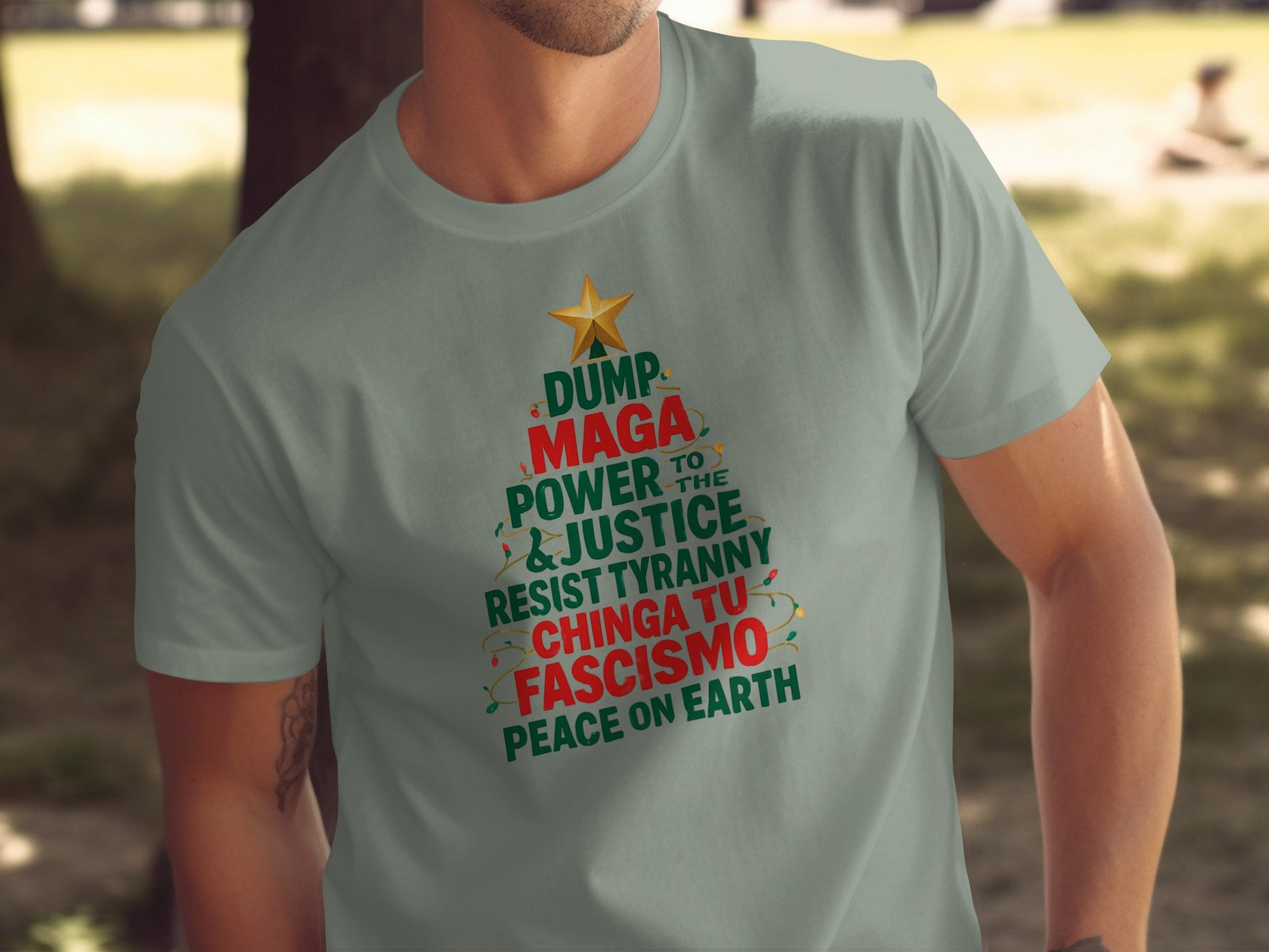 Christmas Tree Political Statement Holiday T-Shirt