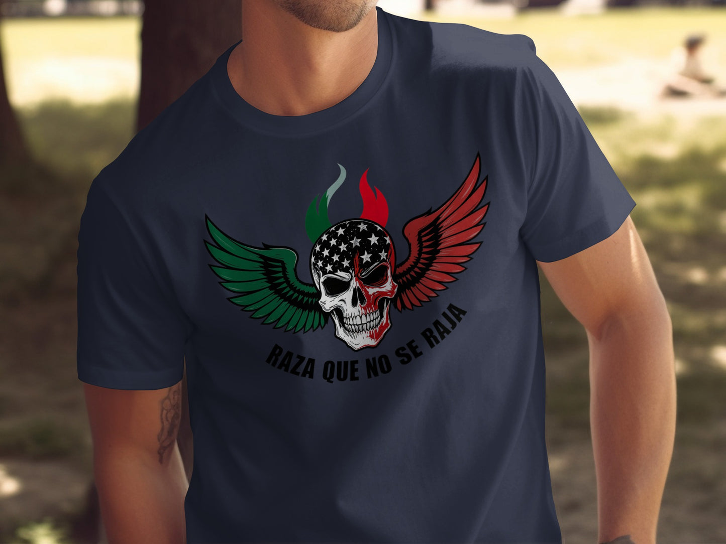 Mexican Pride Skull Graphic Design T-Shirt product type