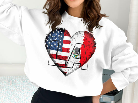 LA Heart Print Unisex Casual Sweatshirt product
