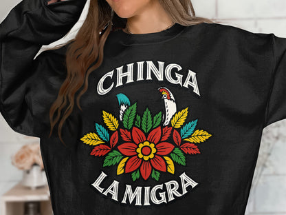 Chinga La Migra Vibrant Floral Graphic Top product type