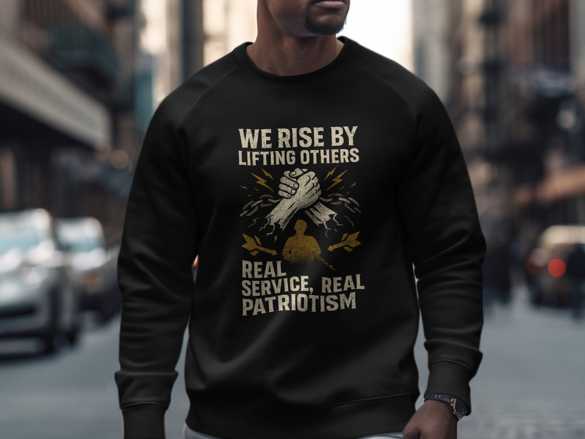 We Rise By Lifting Others Real Service Real Patriotism product